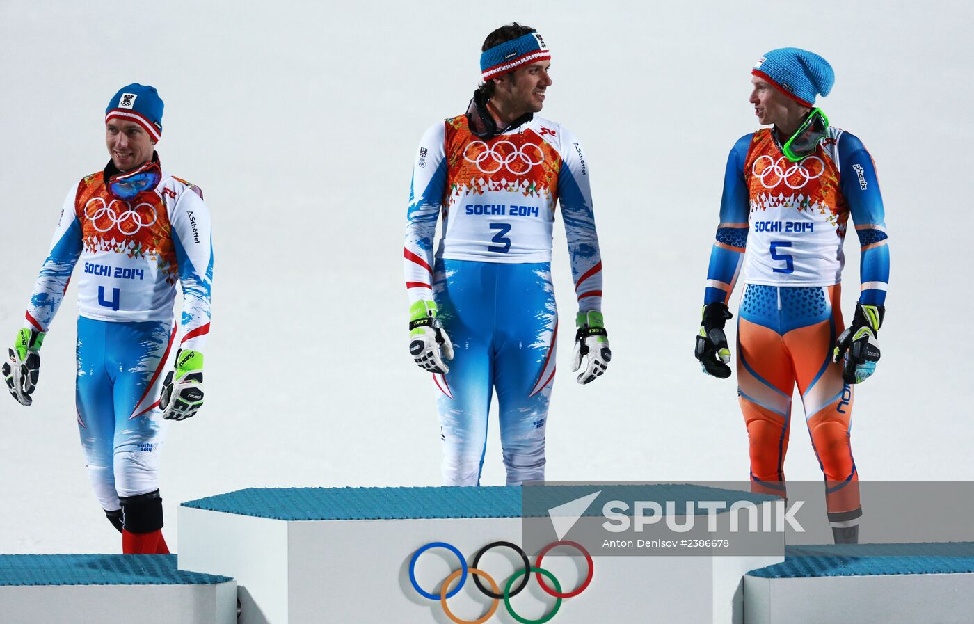 2014 Winter Olympics. Alpine skiing. Men. Slalom