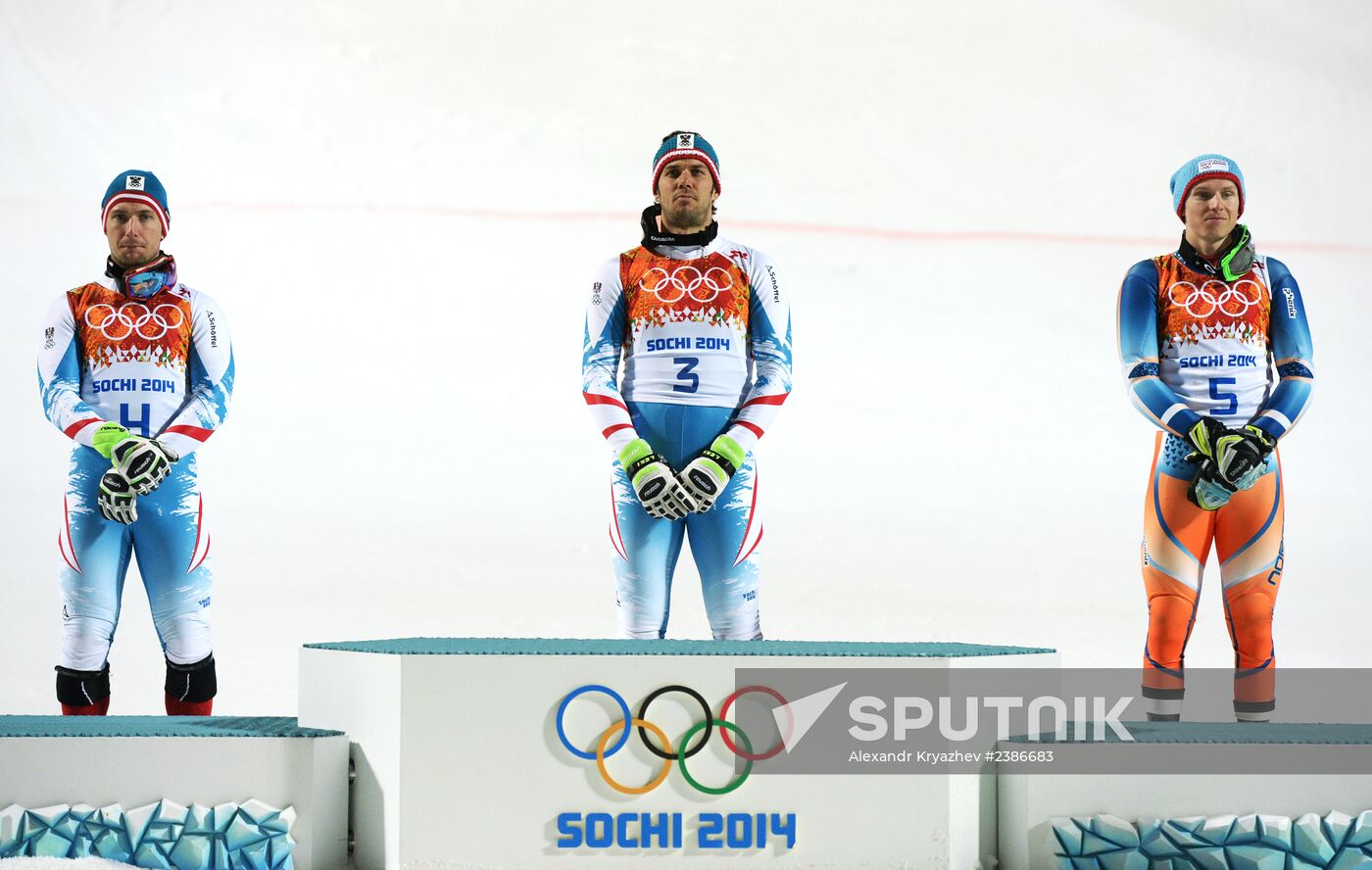 2014 Winter Olympics. Alpine skiing. Men. Slalom