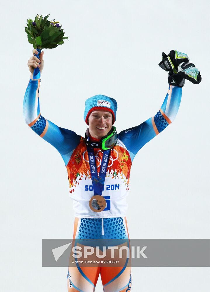 2014 Winter Olympics. Alpine skiing. Men. Slalom