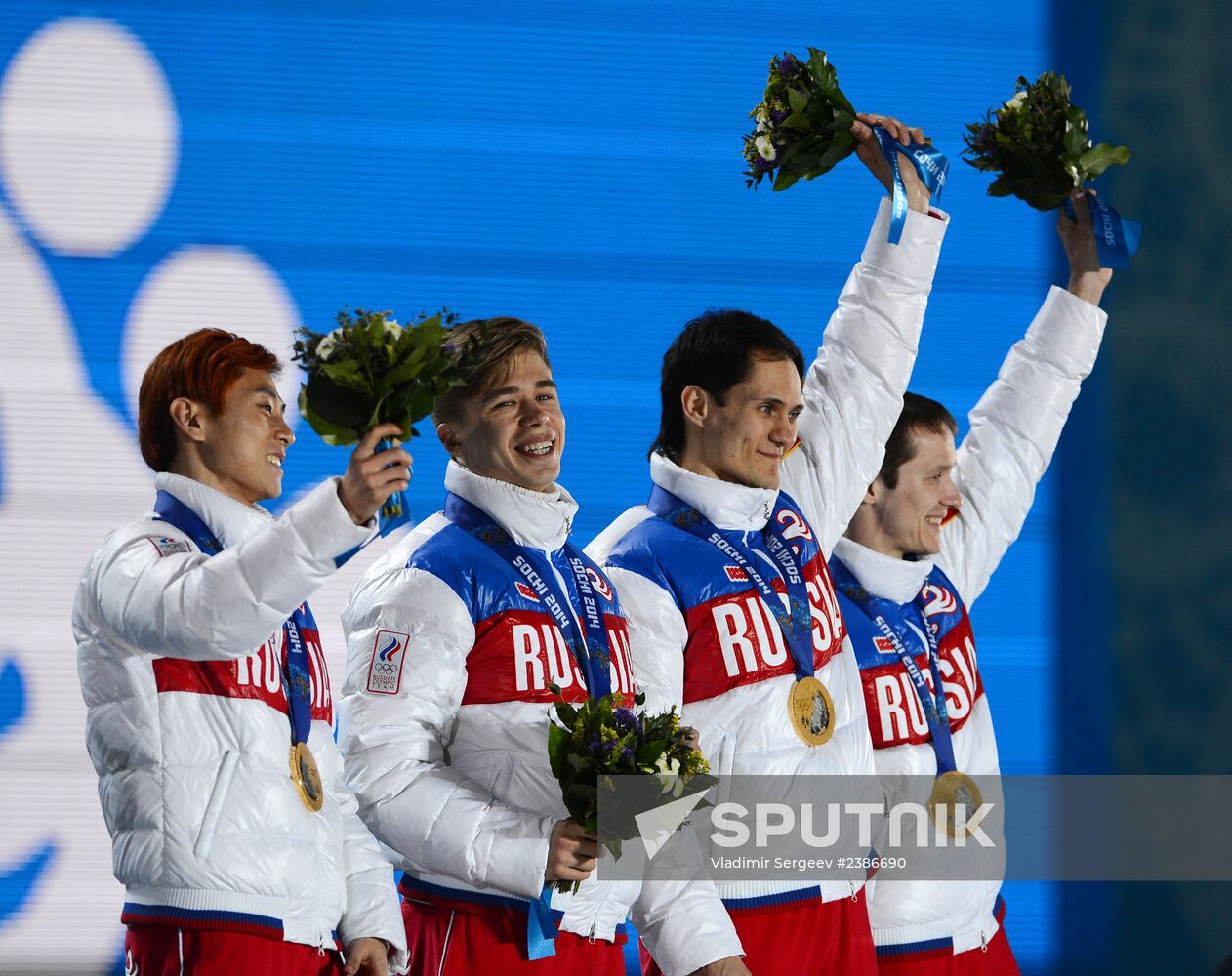 2014 Winter Olympics. Medal ceremony. Day Fifteen