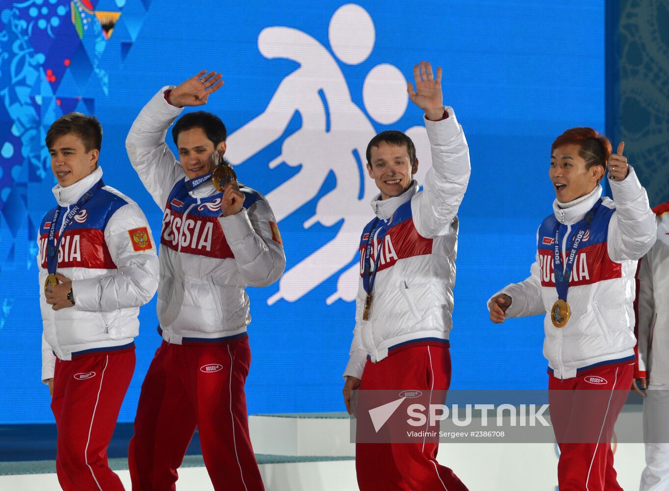 2014 Winter Olympics. Medal ceremony. Day Fifteen