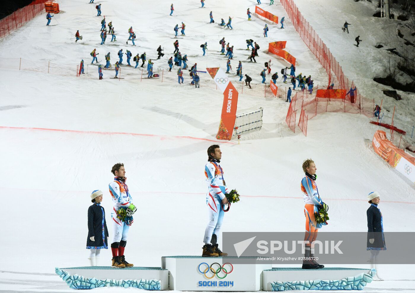 2014 Winter Olympics. Alpine skiing. Men. Slalom