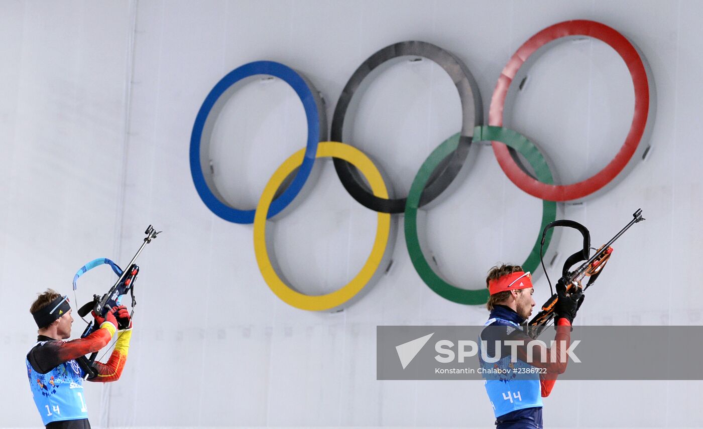 2014 Winter Olympics. Biathlon. Men. Relay