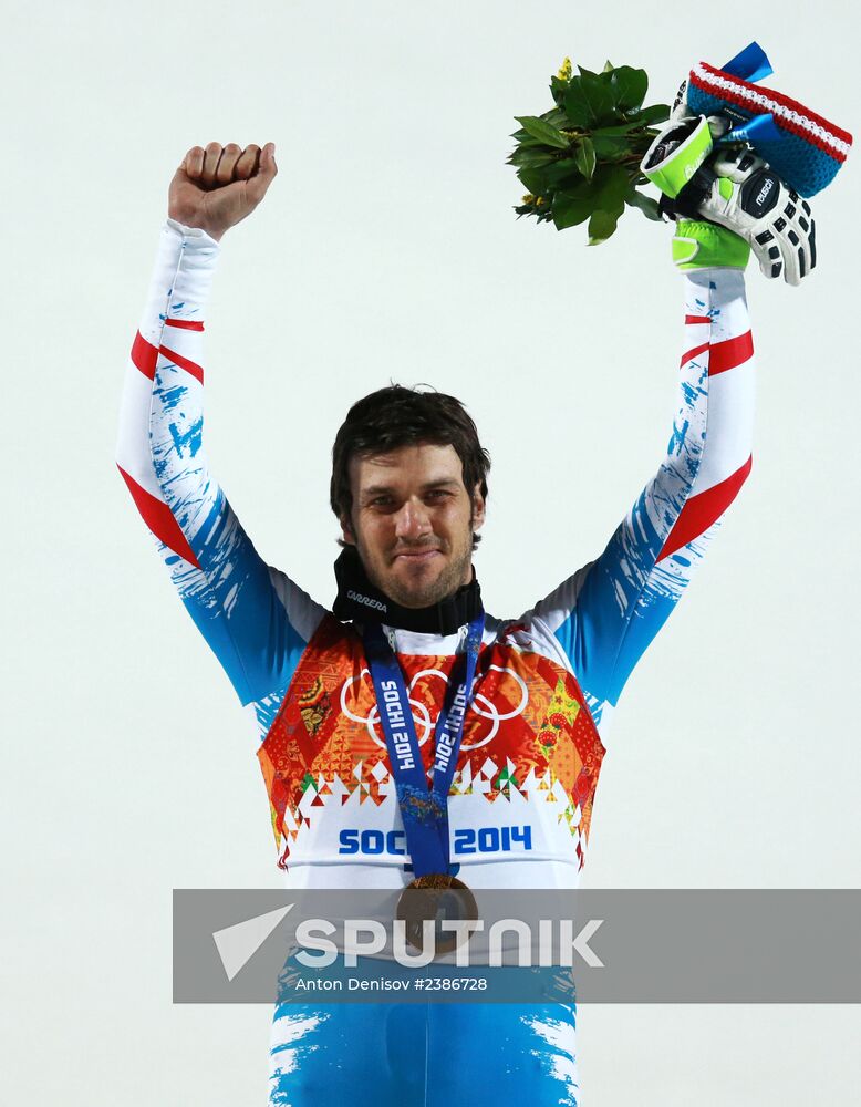 2014 Winter Olympics. Alpine skiing. Men. Slalom