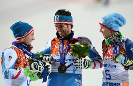 2014 Winter Olympics. Alpine skiing. Men. Slalom