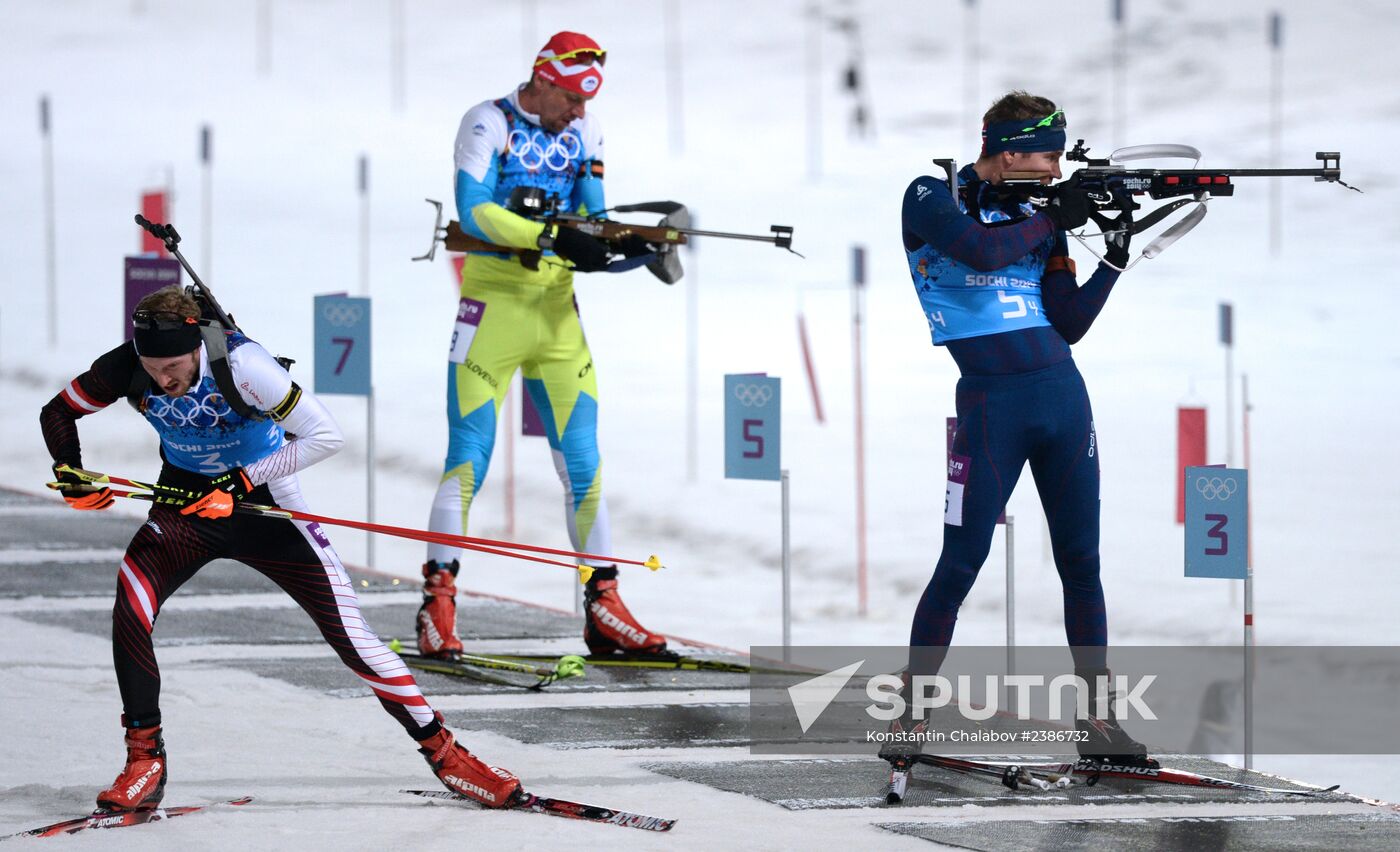 2014 Winter Olympics. Biathlon. Men. Relay