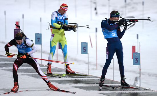 2014 Winter Olympics. Biathlon. Men. Relay
