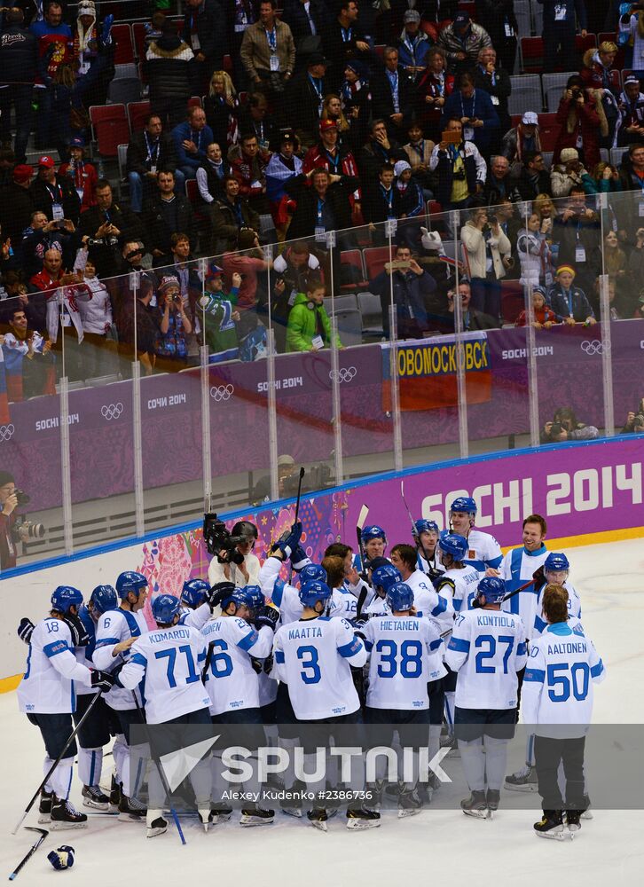 2014 Winter Olympics. Ice hockey. Men. Bronze medal match