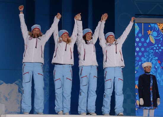 2014 Winter Olympics. Medal ceremony. Day Fifteen