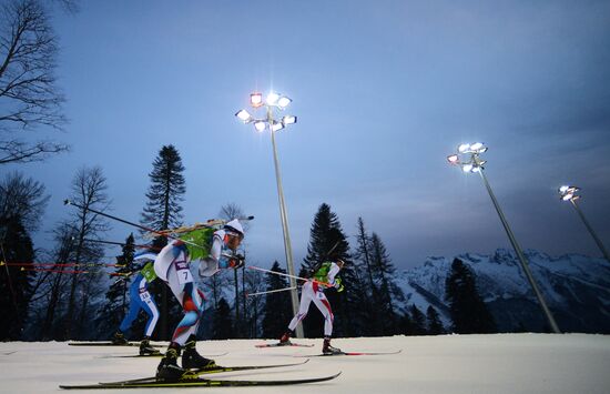 2014 Winter Olympics. Biathlon. Men. Relay