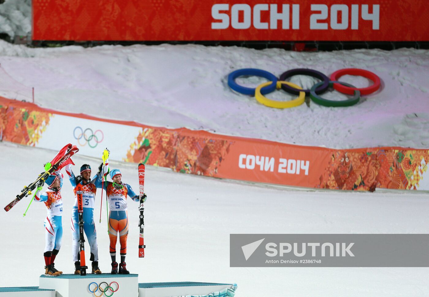 2014 Winter Olympics. Alpine skiing. Men. Slalom