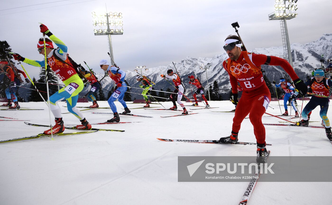 2014 Winter Olympics. Biathlon. Men. Relay