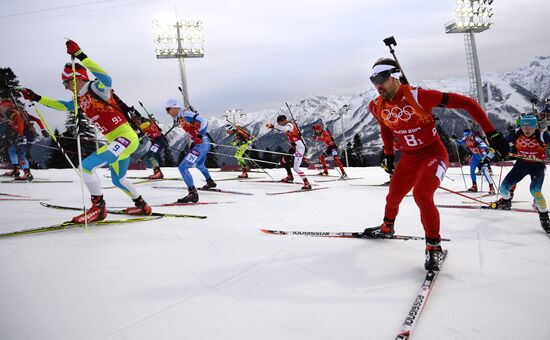 2014 Winter Olympics. Biathlon. Men. Relay