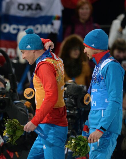 2014 Winter Olympics. Biathlon. Men. Relay