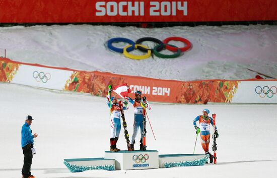 2014 Winter Olympics. Alpine skiing. Men. Slalom