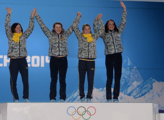 2014 Winter Olympics. Medal ceremony. Day Fifteen