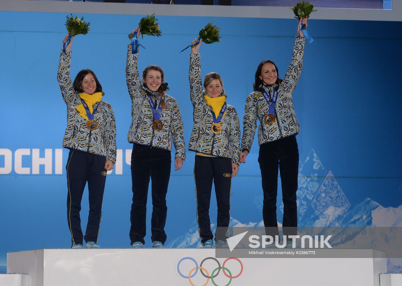 2014 Winter Olympics. Medal ceremony. Day Fifteen