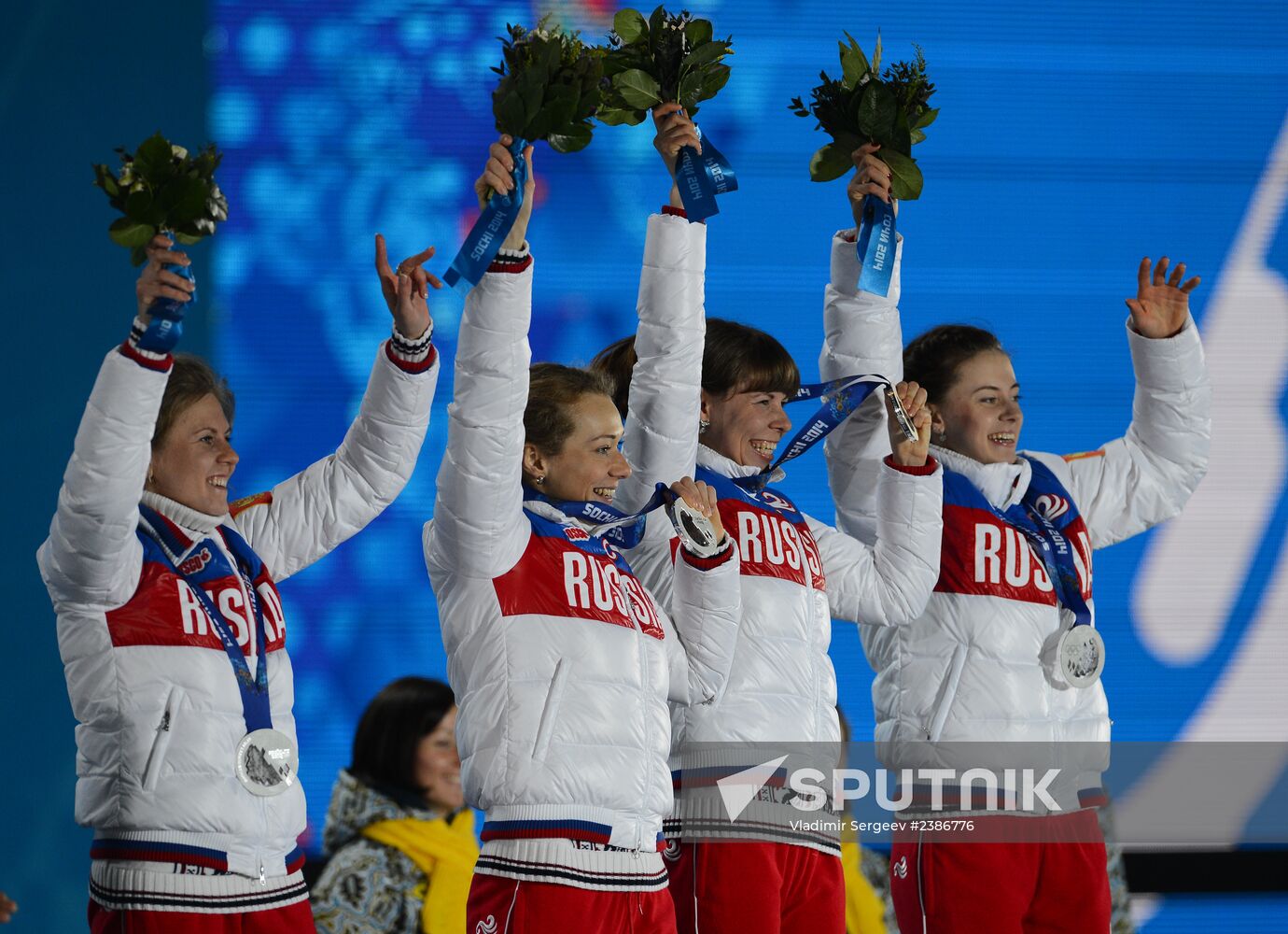 2014 Winter Olympics. Medal ceremony. Day Fifteen