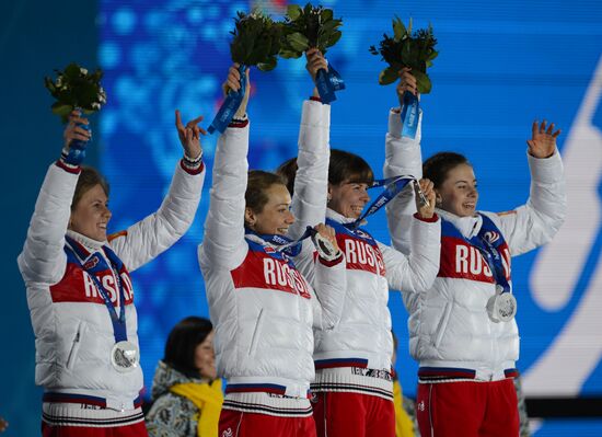 2014 Winter Olympics. Medal ceremony. Day Fifteen