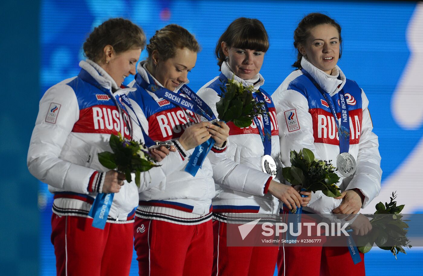 2014 Winter Olympics. Medal ceremony. Day Fifteen