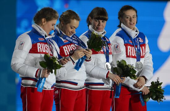 2014 Winter Olympics. Medal ceremony. Day Fifteen