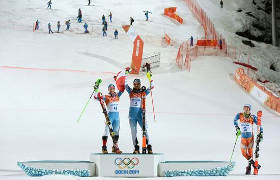 2014 Winter Olympics. Alpine skiing. Men. Slalom