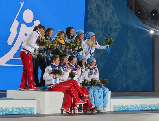 2014 Winter Olympics. Medal ceremony. Day Fifteen