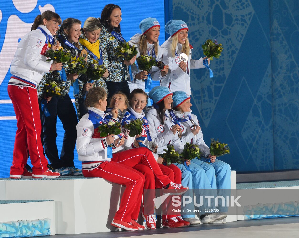 2014 Winter Olympics. Medal ceremony. Day Fifteen