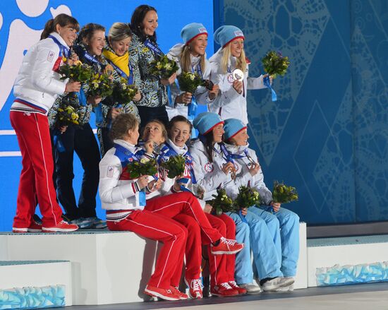 2014 Winter Olympics. Medal ceremony. Day Fifteen