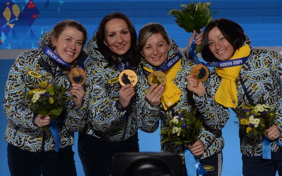 2014 Winter Olympics. Medal ceremony. Day Fifteen