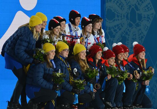 2014 Winter Olympics. Medal ceremony. Day Fifteen