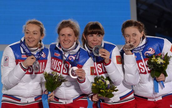 2014 Winter Olympics. Medal ceremony. Day Fifteen