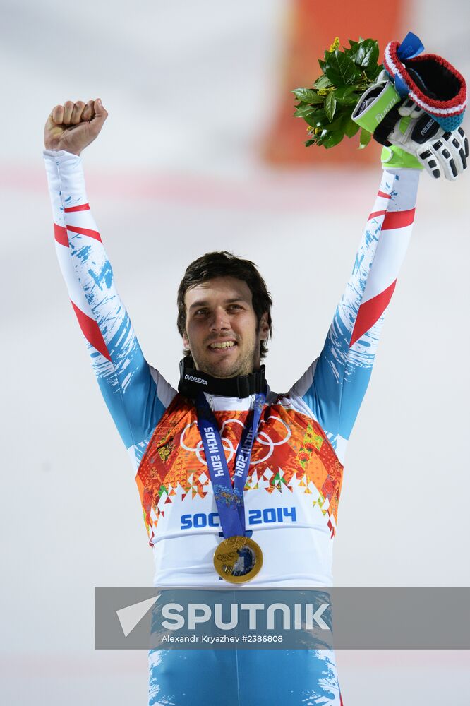 2014 Winter Olympics. Alpine skiing. Men. Slalom