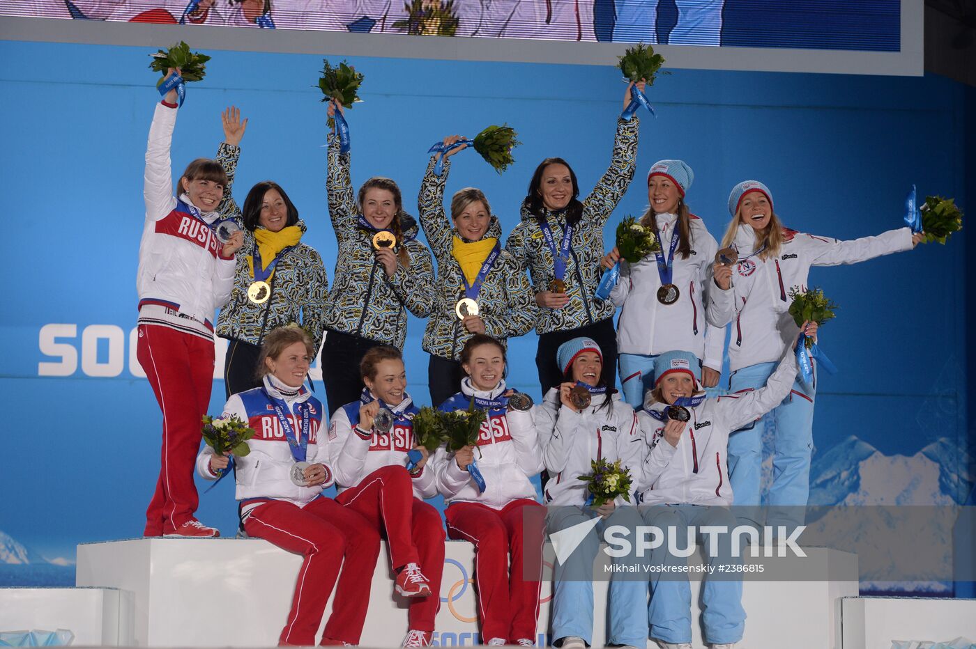 2014 Winter Olympics. Medal ceremony. Day Fifteen