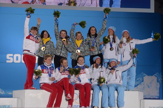 2014 Winter Olympics. Medal ceremony. Day Fifteen