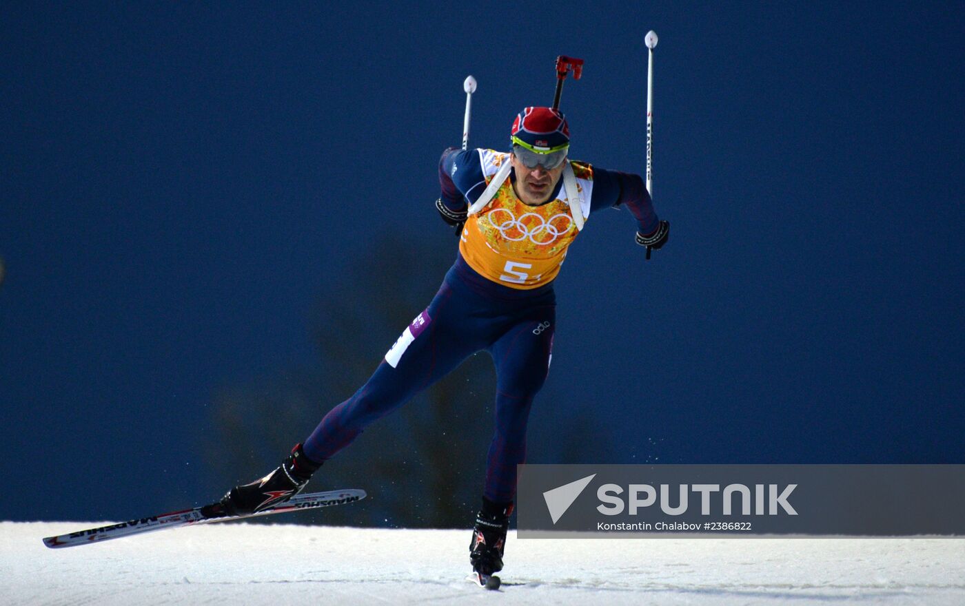2014 Winter Olympics. Biathlon. Men. Relay