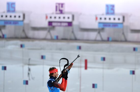 2014 Winter Olympics. Biathlon. Men. Relay