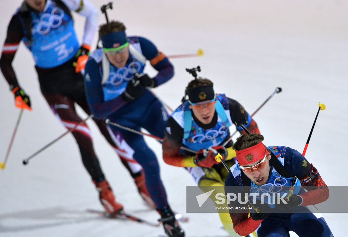 2014 Winter Olympics. Biathlon. Men. Relay