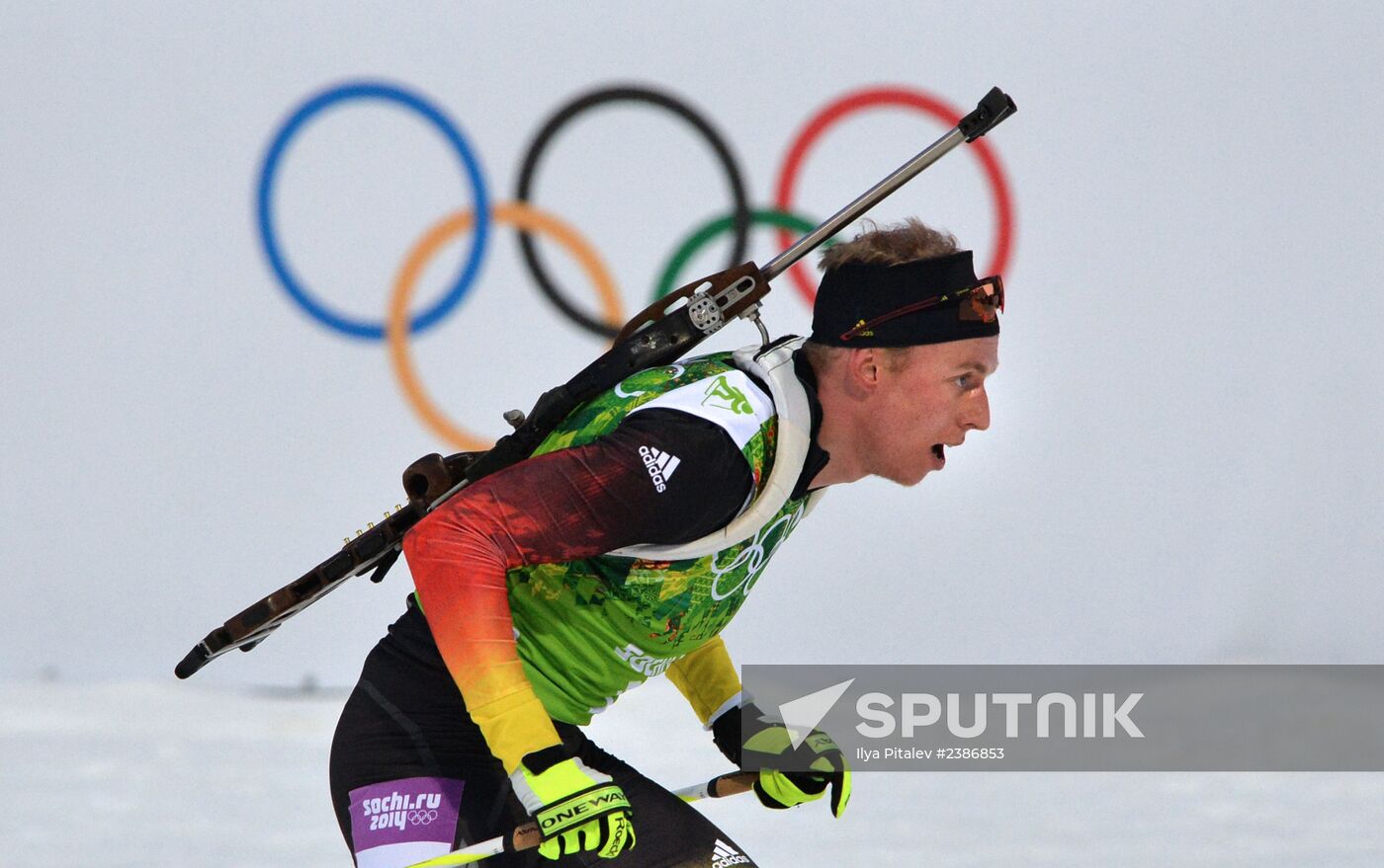 2014 Winter Olympics. Biathlon. Men. Relay