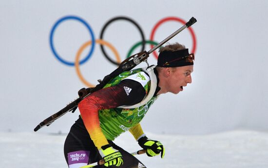 2014 Winter Olympics. Biathlon. Men. Relay