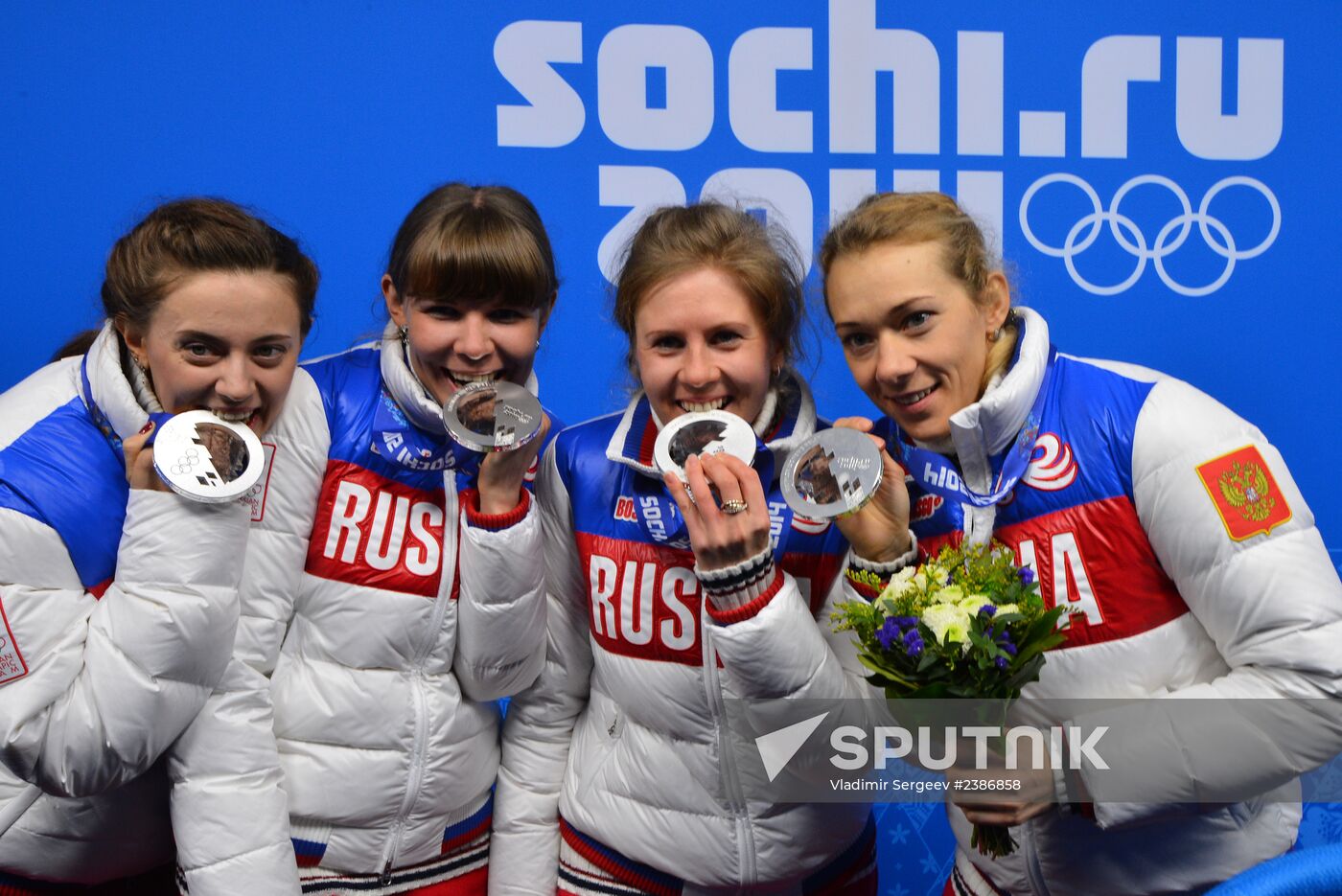 2014 Winter Olympics. Medal ceremony. Day Fifteen
