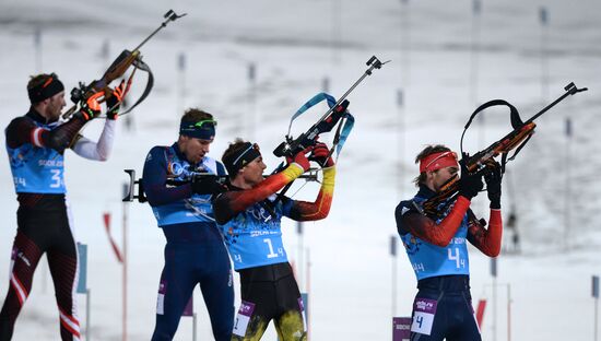 2014 Winter Olympics. Biathlon. Men. Relay