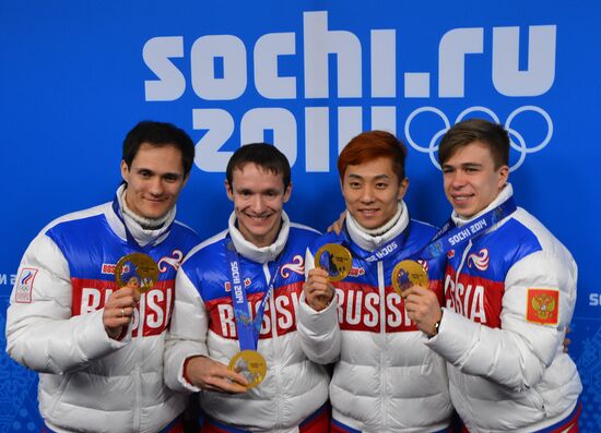 2014 Winter Olympics. Medal ceremony. Day Fifteen