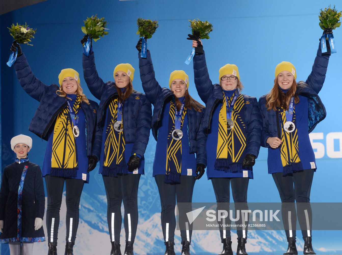 2014 Winter Olympics. Medal ceremony. Day Fifteen