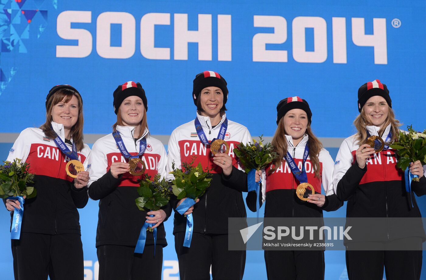 2014 Winter Olympics. Medal ceremony. Day Fifteen