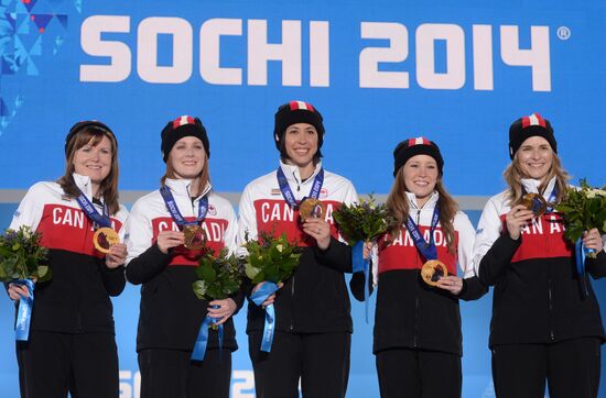 2014 Winter Olympics. Medal ceremony. Day Fifteen