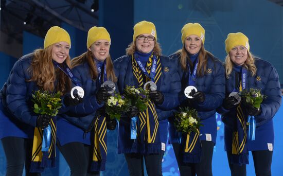 2014 Winter Olympics. Medal ceremony. Day Fifteen