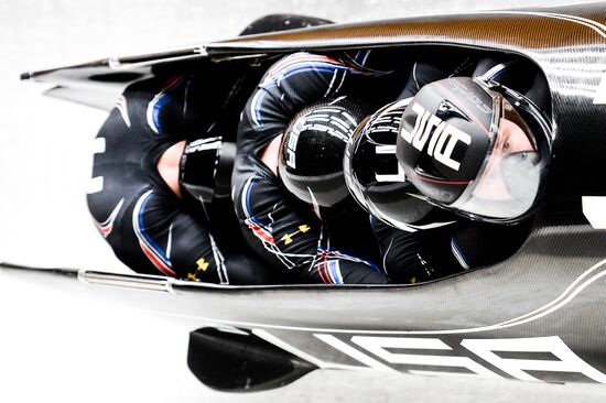 2014 Winter Olympics. Bobsleigh. Four-man. Day One