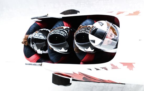 2014 Winter Olympics. Bobsleigh. Four-man. Day One