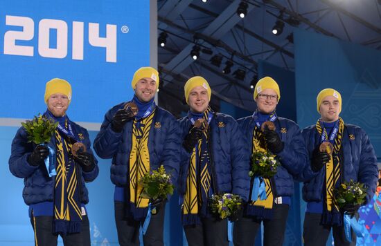 2014 Winter Olympics. Medal ceremony. Day Fifteen